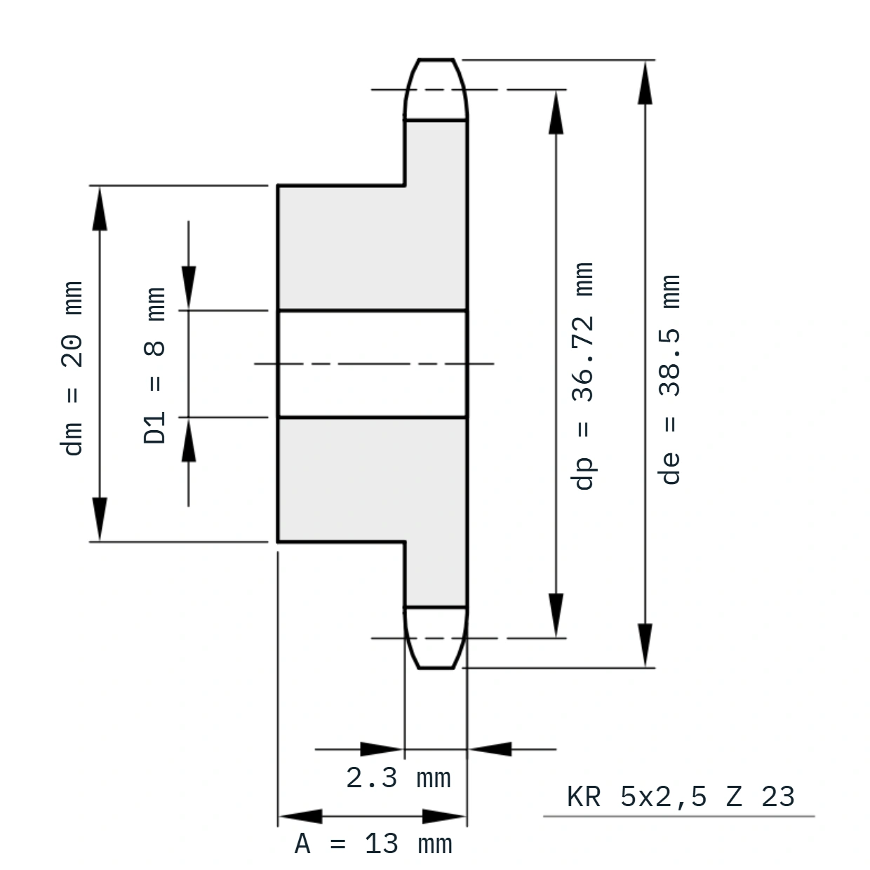 KR 5x2,5 Z 23