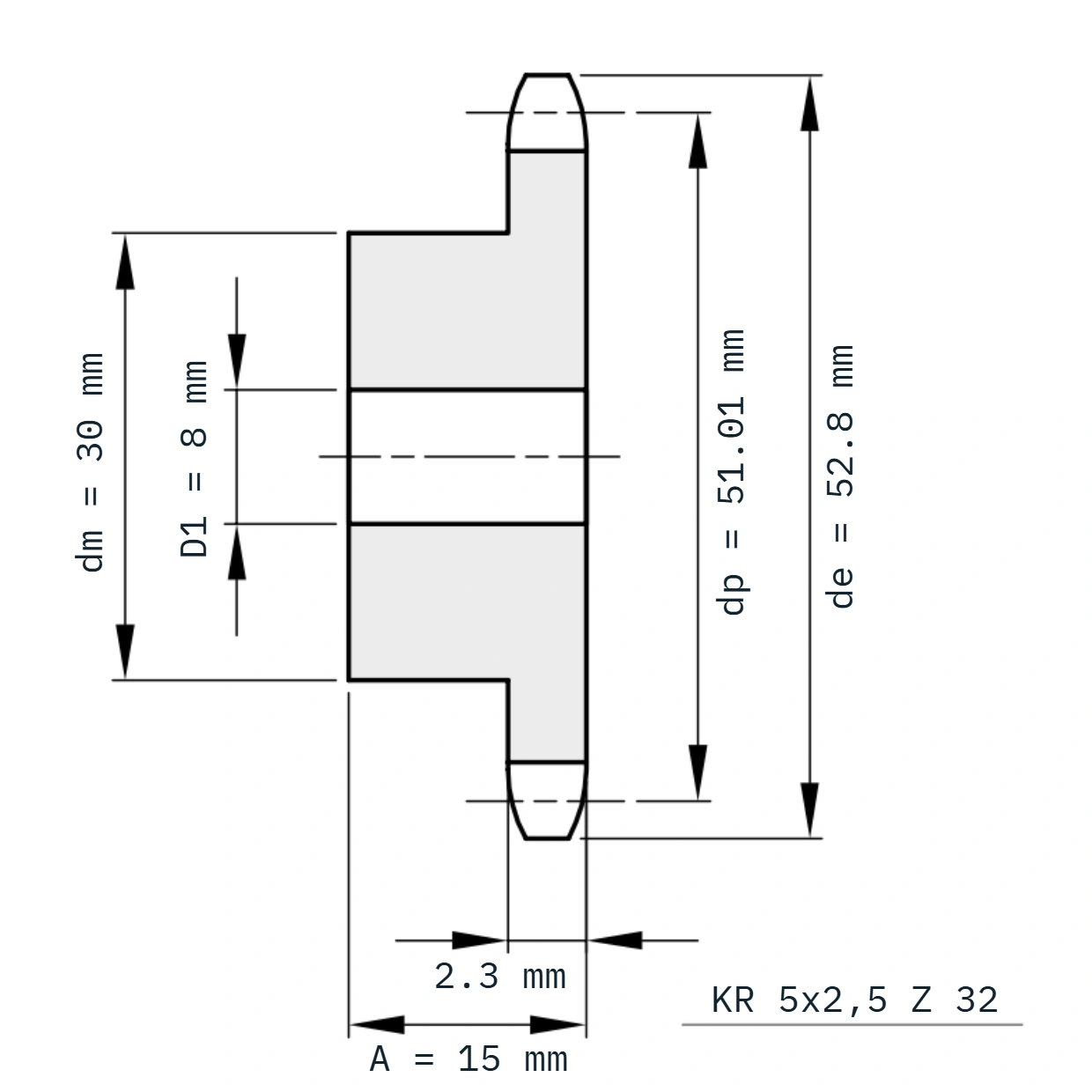 KR 5x2,5 Z 32