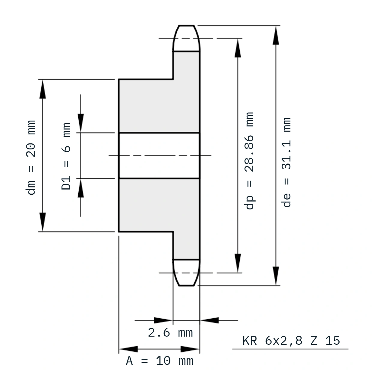KR 6x2,8 Z 15