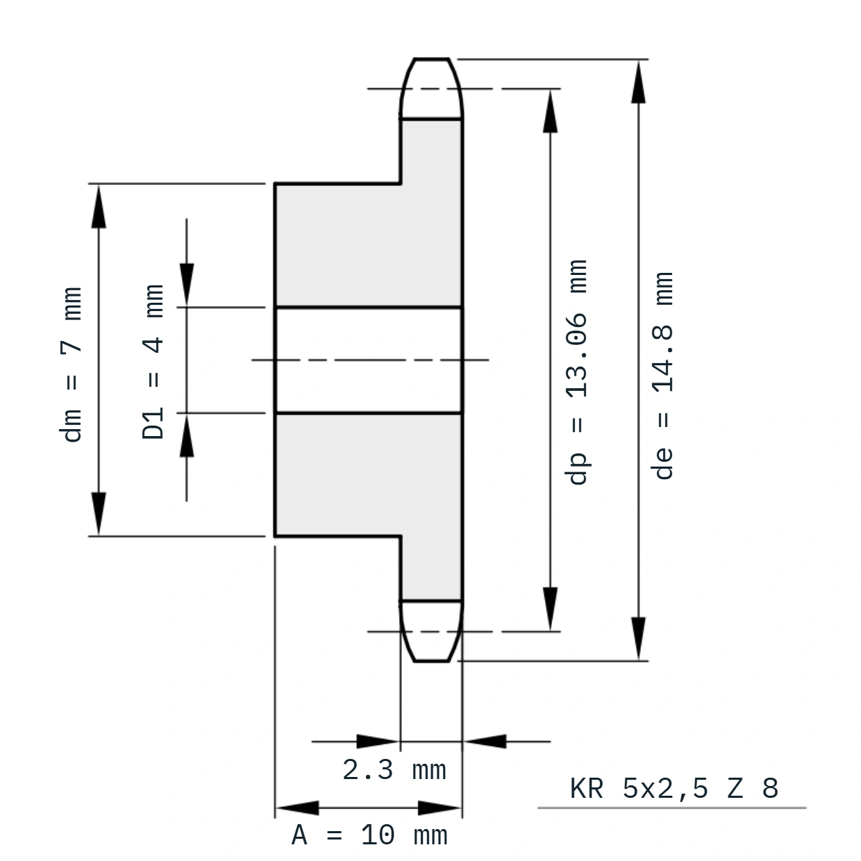 KR 5x2,5 Z 8