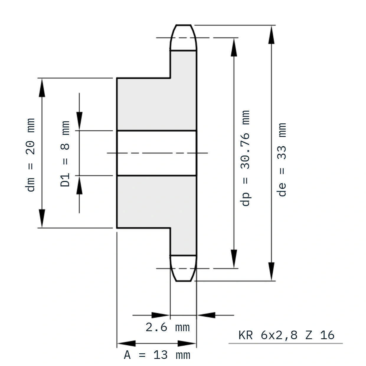 KR 6x2,8 Z 16